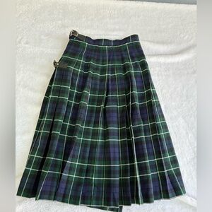 Lochcarron Graham of Montrose Wool Kilt Skirt Made in Scotland Girls 24” Waist